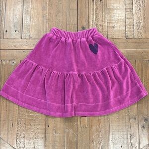 Bobo Choses Pink Bobo Purple Heart terry cloth skirt girls 4-5 years